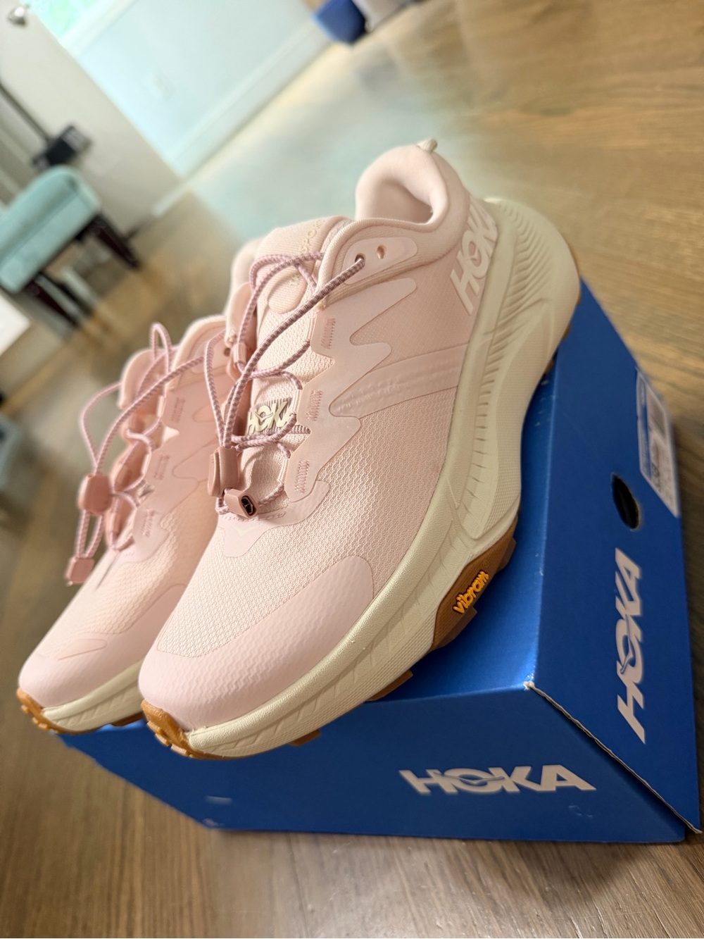 Hoka Transport "Cosmic Pearl" sneakers Women's Light Pink Trail Sneakers 5.5B - Picture 10 of 10